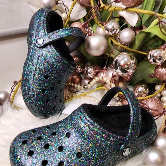 Crocs Classic Lined Clog - GlitterWomen new - Picture 2 of 10